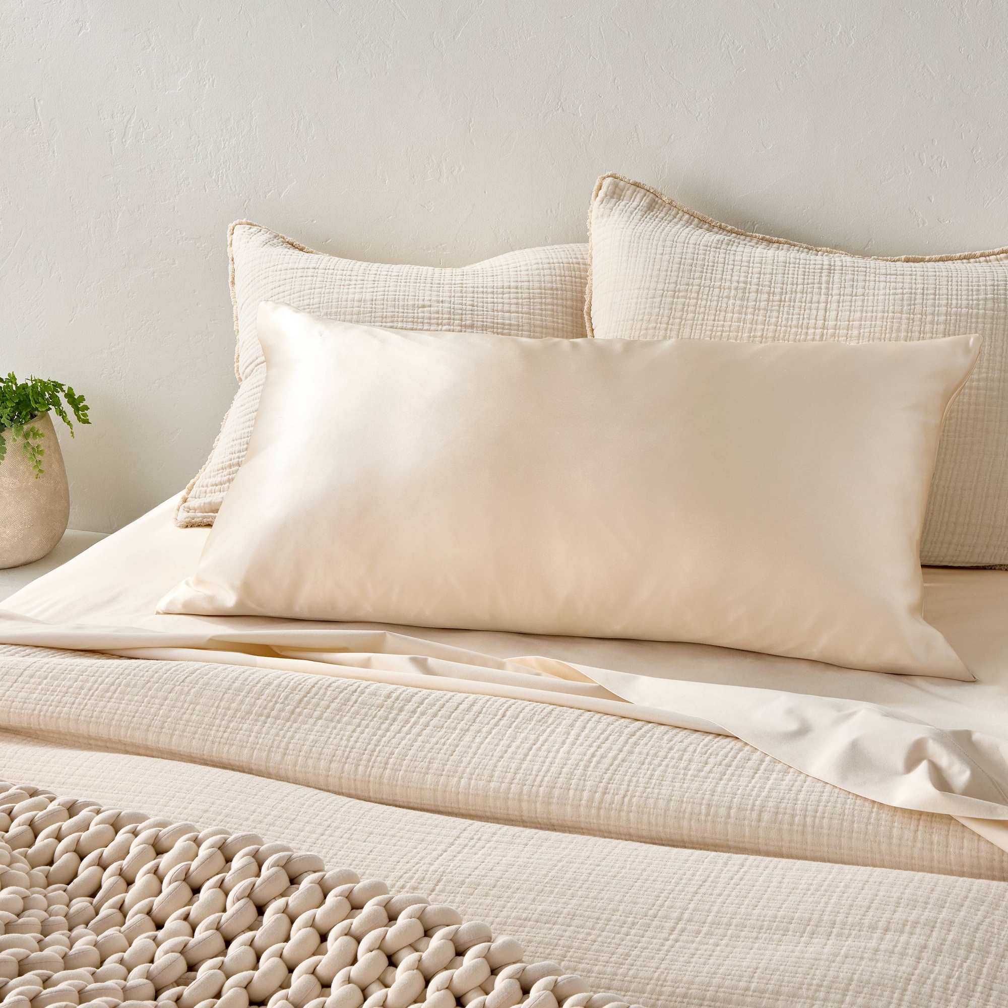 King Silk Pillowcase Natural - Casaluna™
