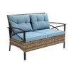 4-Piece Patio Conversation Set with Cushions, Rattan Wicker Outdoor Sofa Set for Garden, Balcony, Deck or Low Dining Lounge Space-Maison Boucle - 3 of 4