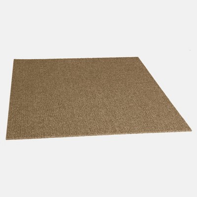 Chestnut Ribbed Self-Stick 24" x 24" Carpet Tiles
