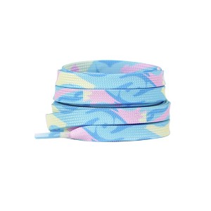 INSPIRE CHIC Flat Shoelaces Shoestrings for Sneakers Hiking Shoes Blue 0.31'' 1 Pair - 1 of 4