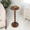 JONATHAN Y Augustus 24.5" Cottage Classic Spindle Wood Pedestal Round Drink Table & Decorative End Table - 2 of 4