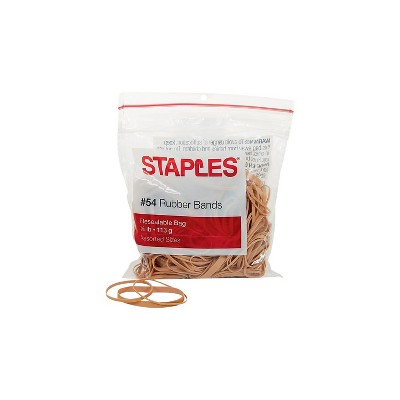 Staples Economy Rubber Bands Size #54 Assorted 1/4 lb. 646094