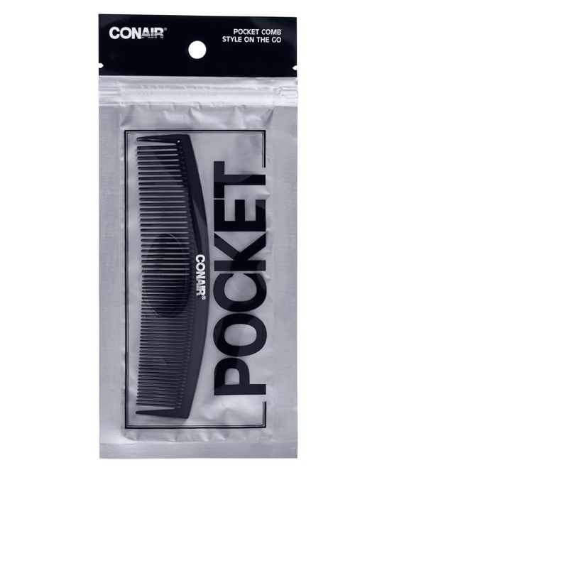 Conair Travel Sized Pocket Comb - Black, 3 of 7