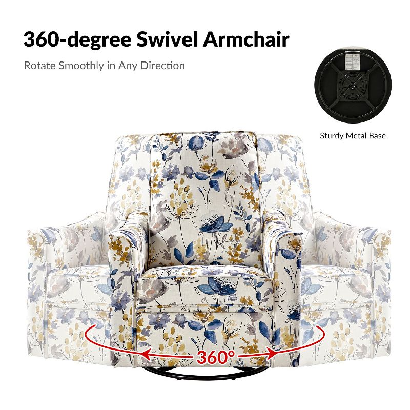 Pascual Transitional Rocker And Swivel Chair with Variety of Fabric Patterns|ARTFUL LIVING DESIGN, 4 of 9