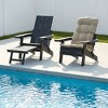 Fortune Candy 1 Person HIPS Foldable Adirondack Chair with Cushion Black - 3 of 4