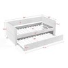 NicBex Boucle Twin/Full Size Daybed with Trundle,Sofa Bed Frame for Bedroom,Living Room,Apartment,Gray - 3 of 4