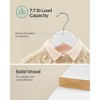 10/20-Pack Kids Wooden Hangers with Pants Bar & 360° Swivel Hook, 12.6 x 7.5 Inch Children's Closet Organizers, Shoulder Notches - 4 of 4
