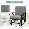 Costway Patio Rocking Chair with Cushion Heavy-Duty Metal Frame Smooth Glider Outdoor Black/Gray/Navy - 3 of 4