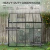 8' x 4' Walk-in Polycarbonate Greenhouse, Lean-to Aluminum Green House with Rain Gutter and Foundation - 4 of 4