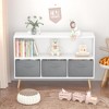 NicBex 3 Drawers Dresser for Bedroom,Fabric Dresser with Wooden Platform,Dressers for Kids Room,Living Room,Entry and Hallway,Gray - 2 of 4