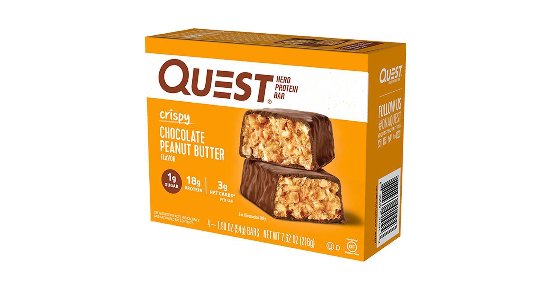 Quest Nutrition 18g Crispy Hero Protein Bar - Chocolate Peanut Butter - 4ct