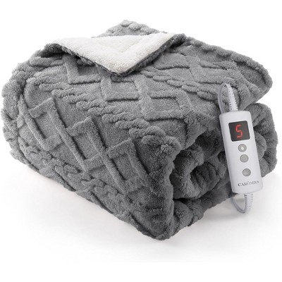 Heated Throw Blanket, Thick Tufted Electric Blanket with 10 Heat Levels & 10 Timer Settings, ETL Certified, Machine Washable