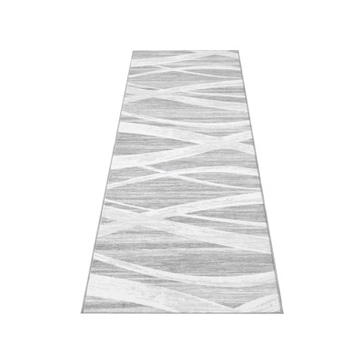 COZONY Machine Washable Area Rug — Modern Wave Distressed Design, Low Pile Carpet with Non-Slip Backing for Living Room, Bedroom & Nursery