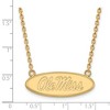 Black Bow Jewelry 14k Yellow Gold Mississippi Rebels NCAA Necklace 18 Inch - 2 of 4