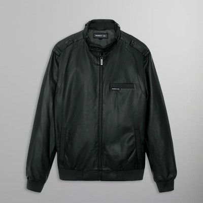 Members Only Men's Vegan Leather Iconic Racer Jacket - Medium, Black — фото 5