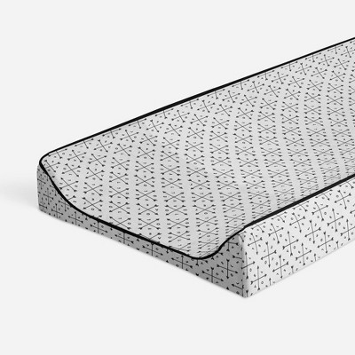Bacati - Love Quilted Muslin Changing Pad Cover Black