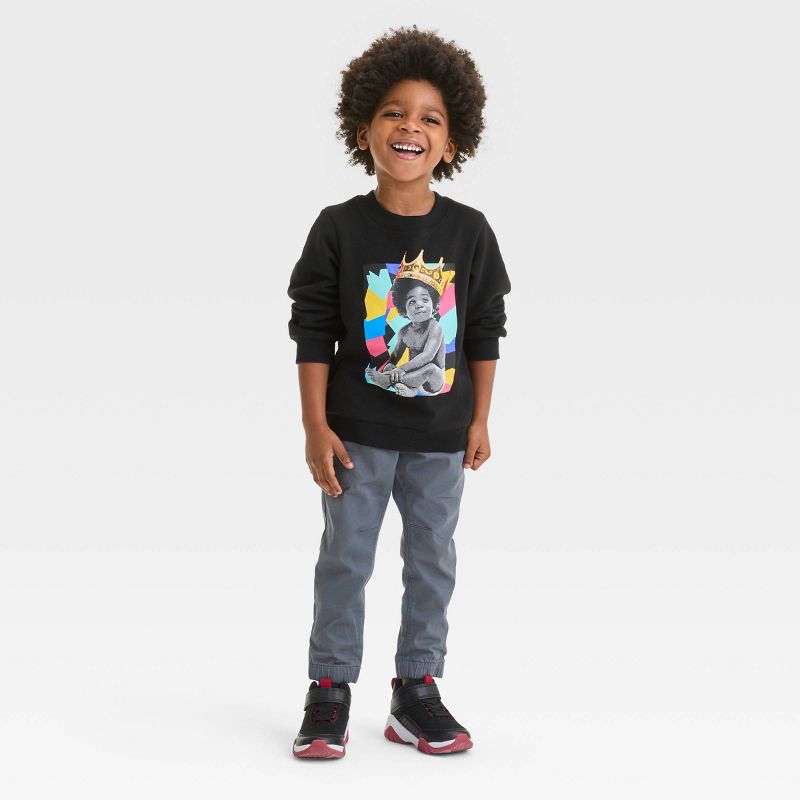 Toddler Boys&#39; Merch Traffic Notorious Big Pullover Sweatshirt - Black, 3 of 7