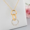 Slickblue Classic Goldtone Hoop Pendant Necklace for Women – Pave Set Cubic Zirconia, 16” Chain with Extender - 3 of 3