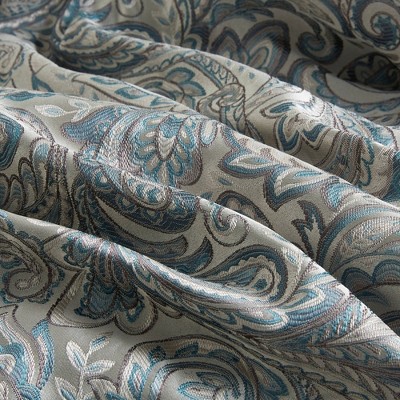 California King Gray and Teal Cotton Jacquard Bed in a Bag Set