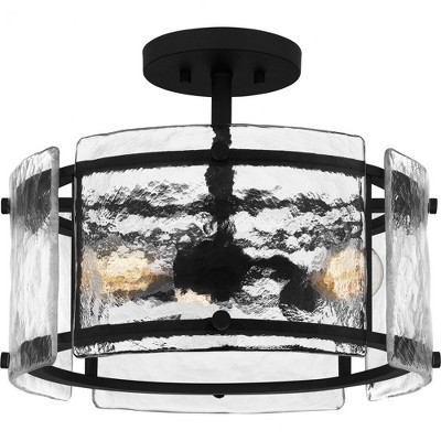 Quoizel Lighting Fortress 3 - Light Semi-Flush Mount in  Earth Black