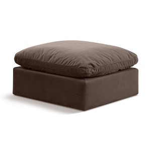 Meridian Furniture,Indulge Velvet Ottoman - 1 of 4