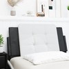 vidaXL Headboard Cushion Black and White 39.4" Faux Leather - 3 of 4