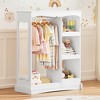 Arceso Kids Dress Up Storage with Flower Mirror, Pink Open Wardrobe & Costume Organizer for Bedroom and Playroom - 2 of 4