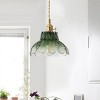 Dewdrop Retro Flower Pendant Light 1 Light Vintage Floral  Glass Copper ETL Dining Entryway - 3 of 4