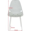 Spoon Shaped Plastic Dining Chair, Set of 4, Metal & Wood Leg, Some Have Soft Cushions - 2 of 4