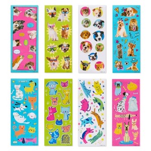 488ct Cats and Dogs Stickers: Carlton Cards Kids Animal Sticker Sheets, Back-To-School & Birthday, 32 Sheets - 1 of 3