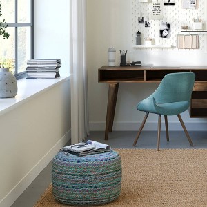 WyndenHall Mattise Round Pouf - 1 of 4