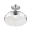 Livex Lighting Amador 1 - Light Semi-Flush Mount in  Brushed Aluminum - 3 of 4