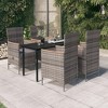 vidaXL Patio Dining Set Outdoor Dining Table and Chair Set for Garden, Multiple Sizes and Colors - 2 of 4