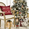 Merry Christmas Snowman Let It Snow Throw Pillow Covers, 18 x 18 Inch Xmas Tree Winter - 4 of 4