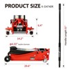 VisioGear 4 Ton Low Profile Floor Jack, Racing Floor Jack with Single Pistons Quick Lift Pump, Hydraulic Floor Jack Lifting, Black&Red, - 3 of 4