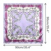 Elerevyo Women's Floral Printed Square Silk Feeling Satin Scarves Head Wrap Bandanas 35.4" X 35.4" - 3 of 4