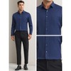 INSPIRE CHIC Men's Solid Long Sleeve Regular Fit Formal Business Button Down Dress Shirts - 4 of 4