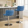 Kumasinova Ergonomic 360° Swivel Bar Stools Set of 2, 25-33" Adjustable Height, Classic PU Upholstered Counter Height Bar Stools for Home Bar - 3 of 4