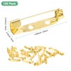 Unique Bargains Durable Multipurpose Iron Badge Brooch Pin Backs Safety Clasp 120 Pcs - 3 of 4