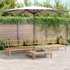 vidaXL 4 Piece Patio Pallet Sofa Set - Solid Acacia Wood Modular Garden Seating and Table for Outdoor Lounge, Deck, Patio - 2 of 4
