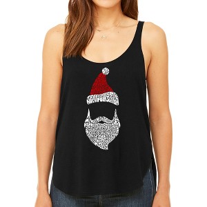 LA Pop Art Women's Premium Word Art Flowy Tank Top - Santa Claus - 1 of 4