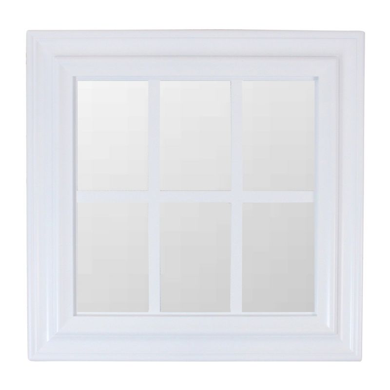 Northlight Mullions Windowpane Square Wall Mirror - 16.5" - White, 1 of 4