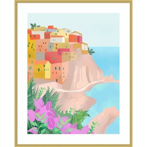 Amanti Art Cinque Terre by Petra Lizde Wood Framed Wall Art Print - 1 of 4