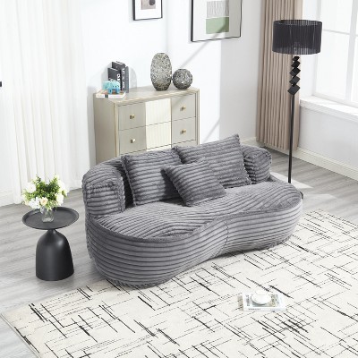 NicBex High Back Bean Bag Lounge Chair - Indoor/Outdoor Durable Design, Water-Resistant Accent Seating