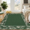 Area Rugs - Solid Bordered Modern Farmhouse Carpet Non-Slip Stain Resistant Rug for Living Room Bedroom Dining Room Office - 4 of 4
