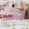Villa Lugano Sleigh Bells Seasons Greetings Fur Pillow - Levtex Home - 3 of 4