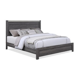 Queen Size Wooden Platform Bed with Headboard for Bedroom - 1 of 4