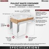 Rev-A-Shelf Top Mount Pull-Out Kitchen Waste Trash Container Bin - 3 of 4