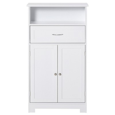 White Modern Freestanding Cabinet with Adjustable Shelving