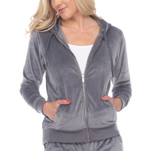 Women's Velour Jacket -White Mark - 1 of 3